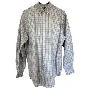 Men's Daniel Cremieux Collection Classic Fit Gray Black  Dress Shirt Size Medium